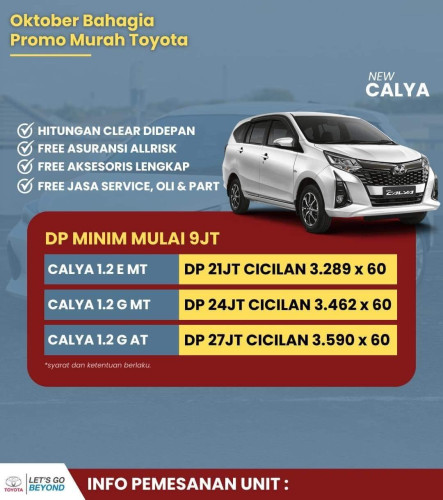 Special Kredit Toyota Calya Akhir Tahun